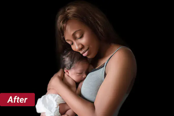 Newborn Photo Editing - Professionally retouched result