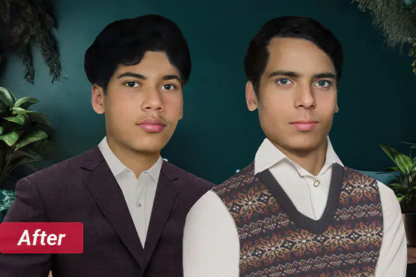 Photo Restoration - Professionally retouched result