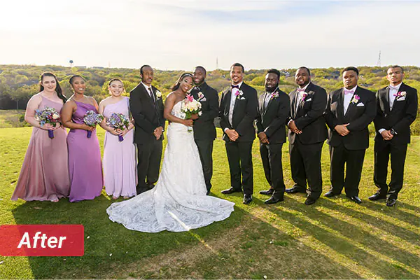 Cinematic Wedding Retouching - After high-end retouching